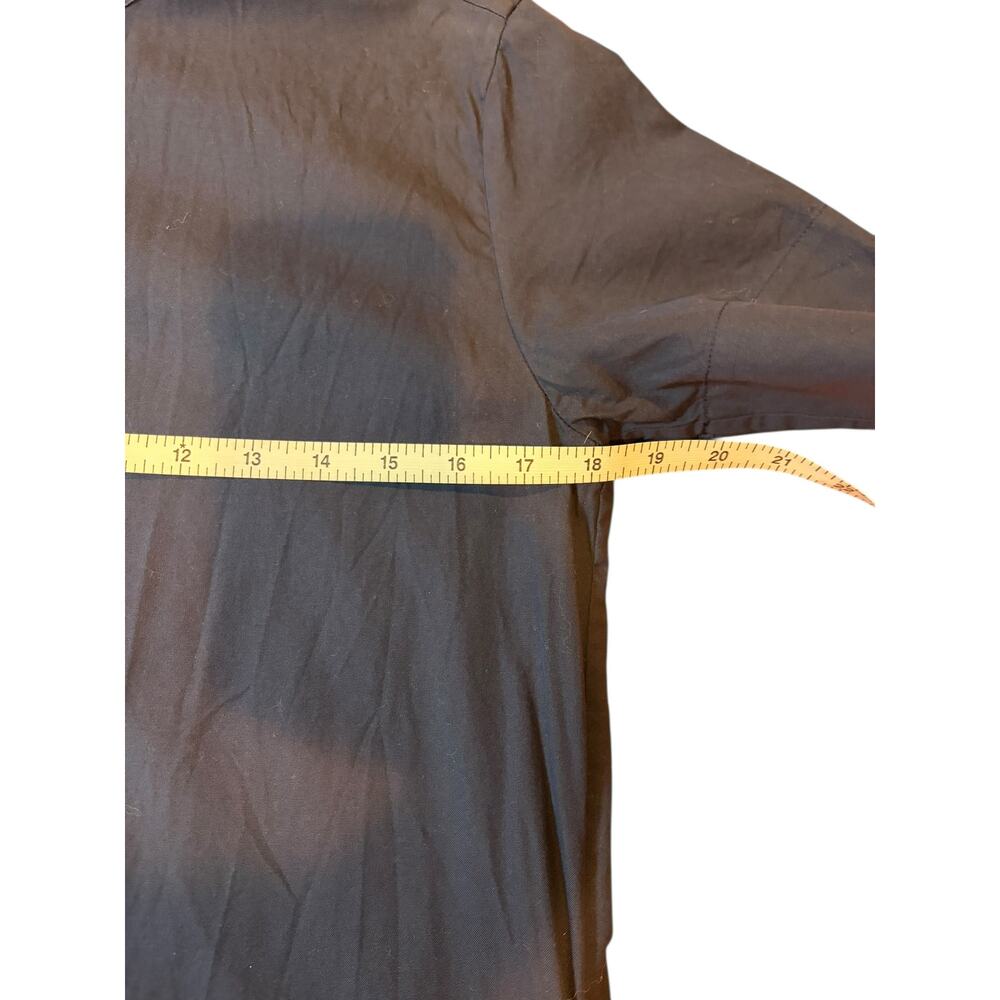 EVERLANE Women's The Cotton Collarless Shirtdress Size 0 Navy Blue Midi Button - Picture 5 of 7
